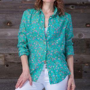 Anthropologie Holding Horses Floral Button Down Shirt
